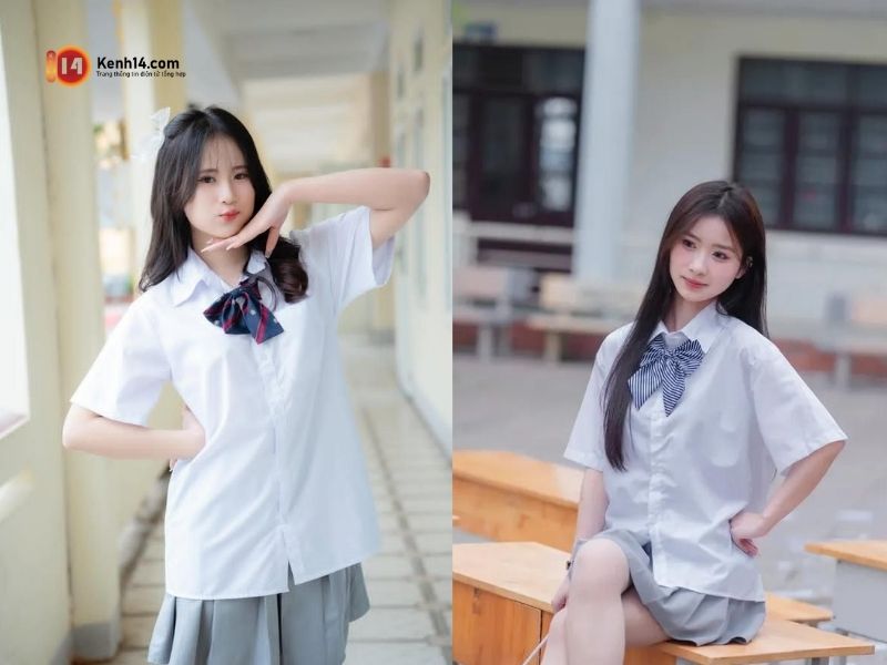 Outfit trắng tinh khôi chuẩn học sinh Gen Z
