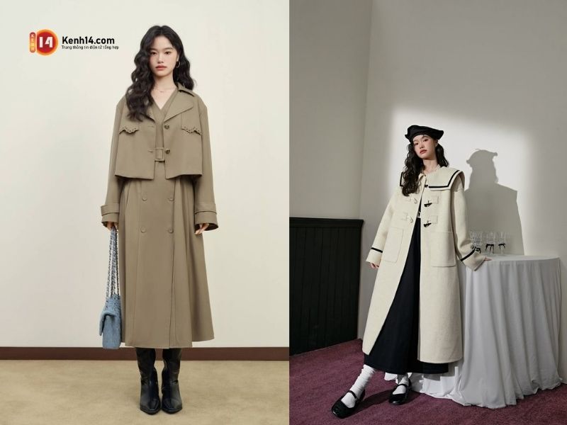 outfit hack dang 4 Áo khoác dài hack dáng che khuyết điểm